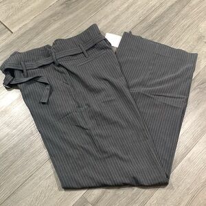 Body by Victoria Gray Pinstripe Wide Leg Stretch Dress Slacks size 16